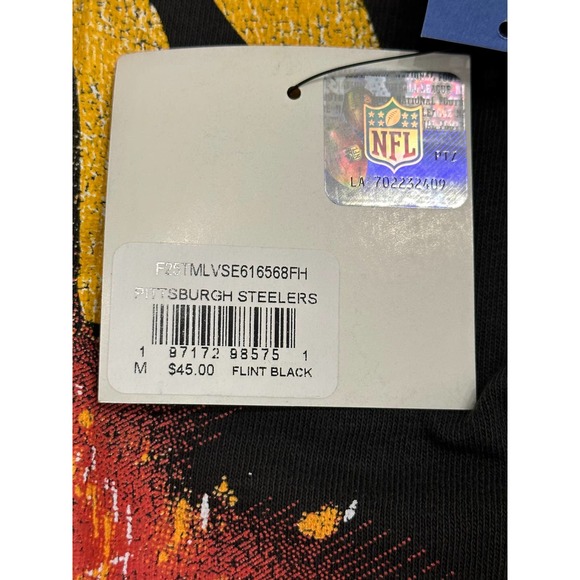 Pittsburgh Steelers by 47 Brand Men's Retro Vintage Tubular Graphic Tee T-Shirt - Picture 2 of 4
